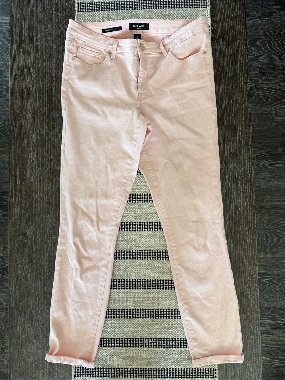 Nine West Pale Pink Skinny Jeans